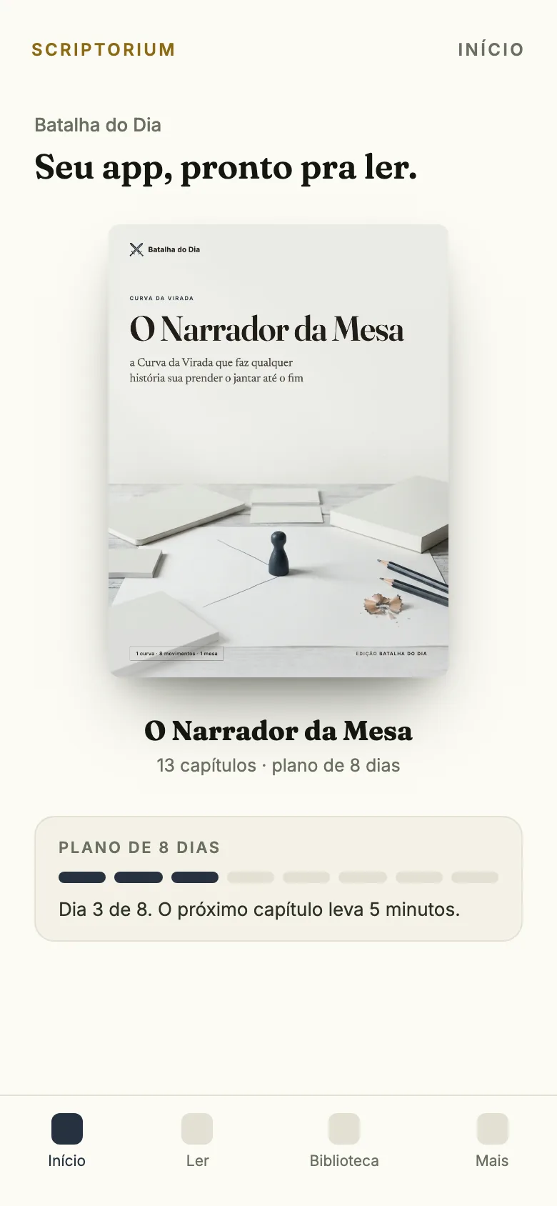 O app O Narrador da Mesa no celular
