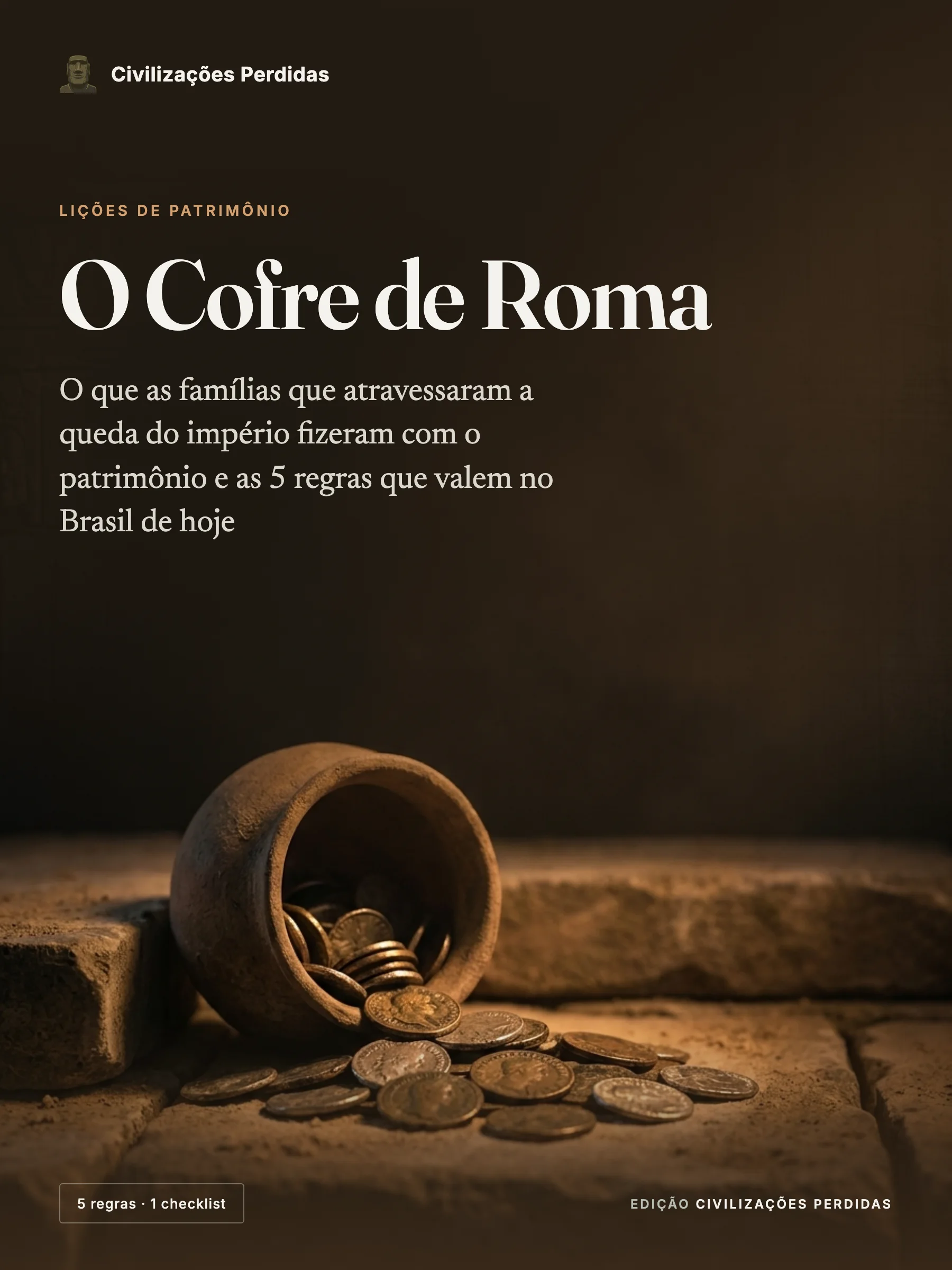 Capa do guia O Cofre de Roma, da Civilizações Perdidas